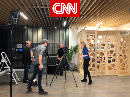 January 15, 2018 - CNN’s Clare Sebastian interviews Andy Dunn, founder and CEO of Bonobos and Bernd Schoner, founder and CEO of DeepMagic.